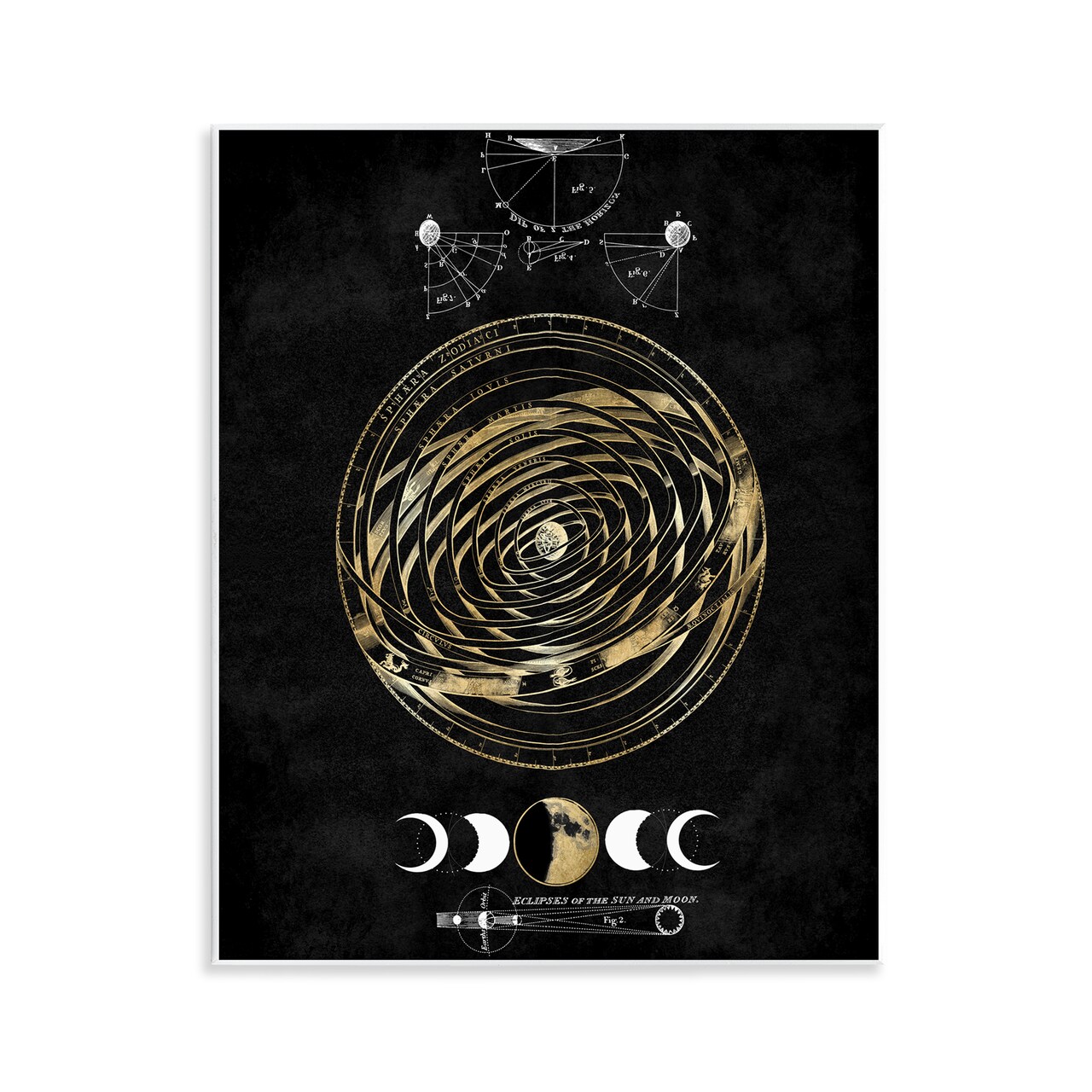 Stupell Industries Eclipses of Sun & Moon Wall Plaque Art Design by Oliver Jeffries